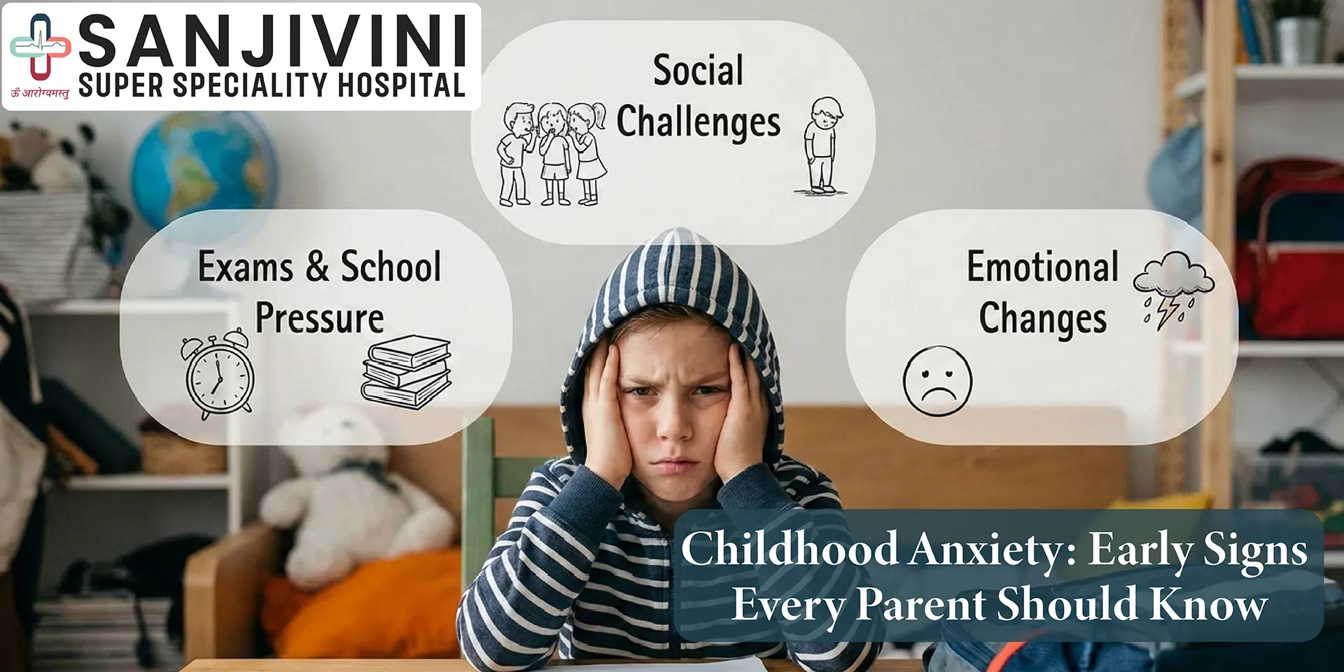 A worried child showing early childhood anxiety signs