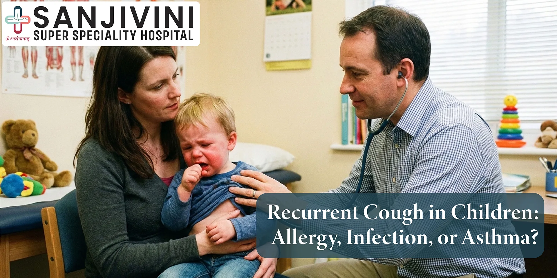 Recurrent cough in children caused by allergy infection or asthma