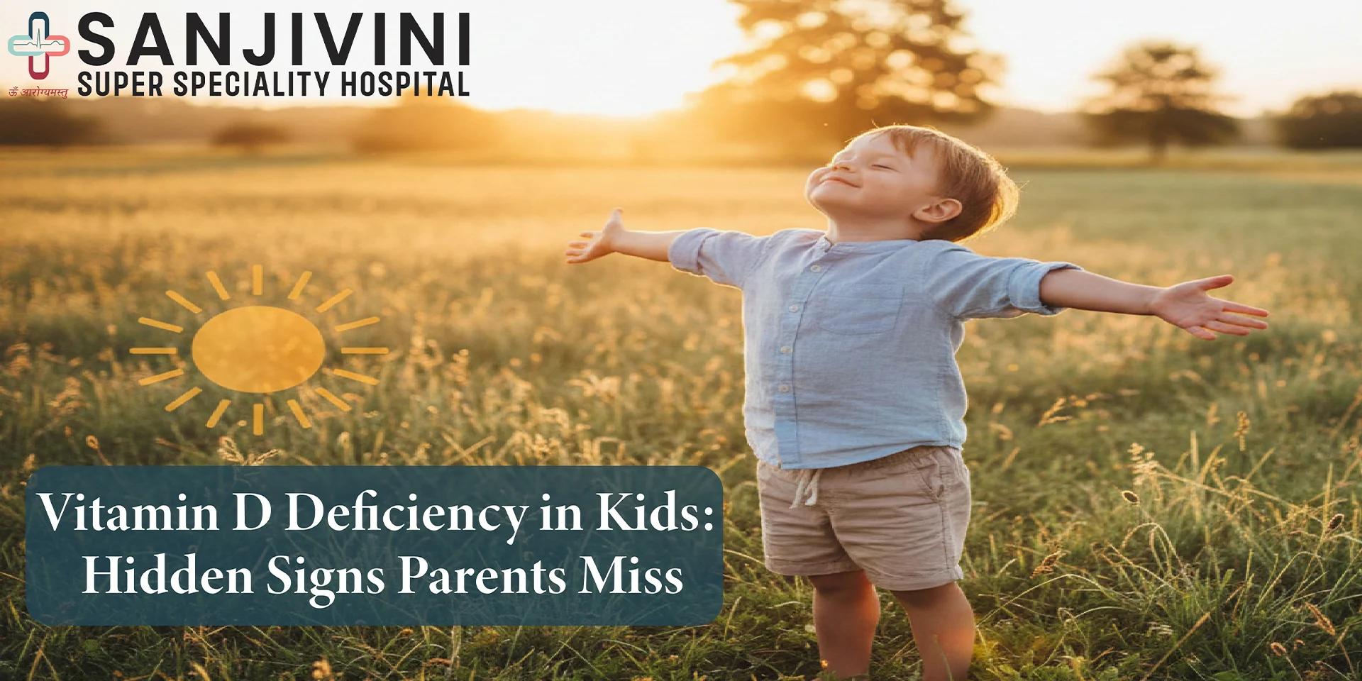 Child enjoying morning sunlight representing Vitamin D deficiency in kids