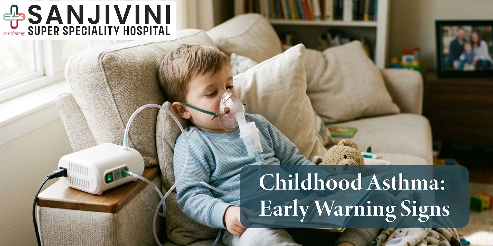 Child showing childhood asthma symptoms