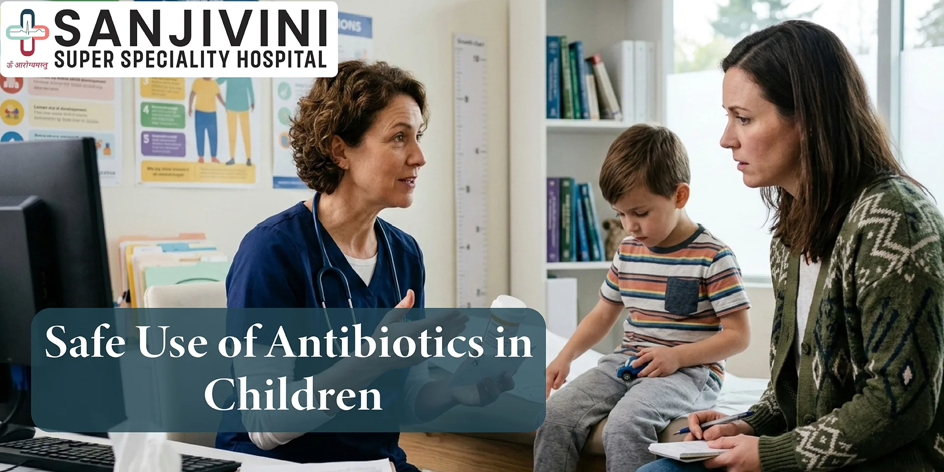 Safe use of antibiotics in children with pediatric doctor consultation